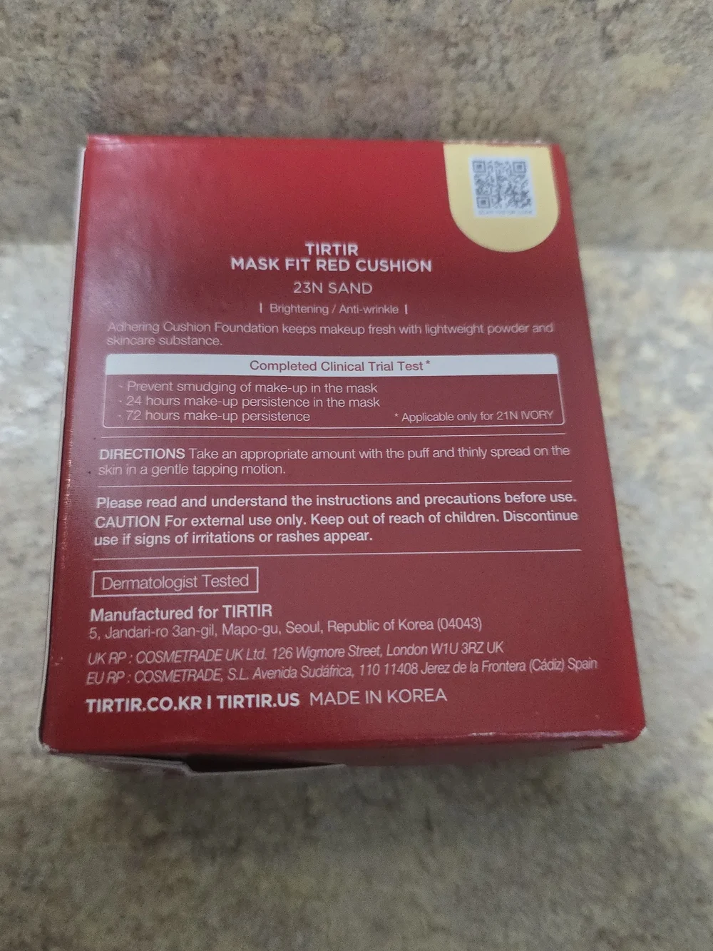 TIRTIR Mask Fit Red Cushion - 23N Sand (Red Packaging)